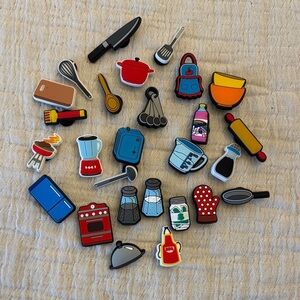 NWOT! Colorful Kitchen-Themed Shoe Charm Set of  26